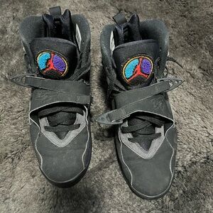 Men’s Jordan 8 Black Purple Sneakers Size 10.5